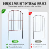VEVOR Garden Fence, No Dig Fence 61 x 33 cm Animal Barrier Fence, Underground Decorative Garden Fencing with 5.08 cm Spike Spacing, Metal Dog Fence