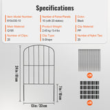 VEVOR Garden Fence, No Dig Fence 61 x 33 cm Animal Barrier Fence, Underground Decorative Garden Fencing with 5.08 cm Spike Spacing, Metal Dog Fence for the Yard and Outdoor Patio, 10 Pack - Close-Up Angle