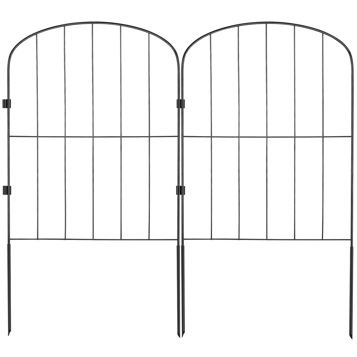 VEVOR Garden Fence, No Dig Fence 61 x 33 cm Animal Barrier Fence, Underground Decorative Garden Fencing with 5.08 cm Spike Spacing, Metal Dog Fence