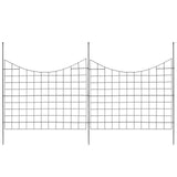 VEVOR Garden Fence, 75?93 cm Animal Barrier Fence, Underground Decorative Garden Fencing with 6.38 cm Spike Spacing, Metal Dog Fence for the Yard and