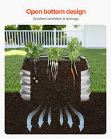 VEVOR Metal Raised Garden Bed 4x2x1 ft Outdoor Galvanized Planter Box Silver - 45-Degree Angle