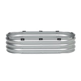 VEVOR Metal Raised Garden Bed 4x2x1 ft Outdoor Galvanized Planter Box Silver - Low Angle