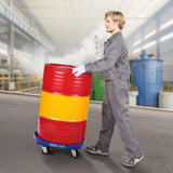 VEVOR 55 Gallon Drum Dolly 2000 lbs Barrel Dolly Cart Drum Caddy 4 Caster Wheels - Low Angle