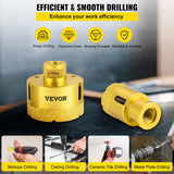 VEVOR Diamond Drill Bits 4PCS Diamond Hole Saw 25/35/50/68mm Tile Hole Saw Kit Vacuum Brazed Diamond Drill Bit 0.59in/15mm Segment Tile Hole Saw w