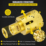 VEVOR Diamond Drill Bits 4PCS Diamond Hole Saw 25/35/50/68mm Tile Hole Saw Kit Vacuum Brazed Diamond Drill Bit 0.59in/15mm Segment Tile Hole Saw w