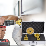 VEVOR Diamond Drill Bits 4PCS Diamond Hole Saw 25/35/50/68mm Tile Hole Saw Kit Vacuum Brazed Diamond Drill Bit 0.59in/15mm Segment Tile Hole Saw w