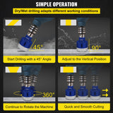 VEVOR Diamond Drill Bits 4PCS Diamond Hole Saw 35/40/50/68mm Tile Hole Saw Kit Vacuum Brazed Diamond Drill Bit 0.59in/15mm Segment Tile Hole Saw w