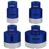 VEVOR Diamond Drill Bits 4PCS Diamond Hole Saw 35/40/50/68mm Tile Hole Saw Kit Vacuum Brazed Diamond Drill Bit 0.59in/15mm Segment Tile Hole Saw w - Extra Image