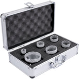 VEVOR Diamond Drill Bits 6PCS Diamond Hole Saw 20/35/40/50/55/68mm Tile Hole Saw Kit Vacuum Brazed Diamond Drill Bit 0.59in/15mm Segment Tile Hole Saw w Storage Case for Tile Ceramic Porcelain Marble - Extra Image