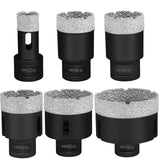 VEVOR Diamond Drill Bits 6PCS Diamond Hole Saw 20/35/40/50/55/68mm Tile Hole Saw Kit Vacuum Brazed Diamond Drill Bit 0.59in/15mm Segment Tile Hole Saw w Storage Case for Tile Ceramic Porcelain Marble - Extra Image