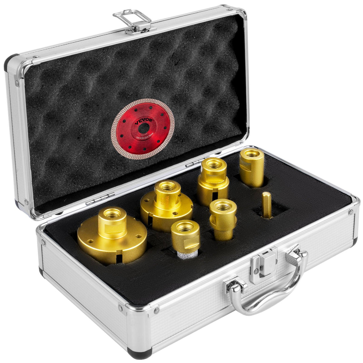 VEVOR Diamond Drill Bits 7PCS Diamond Hole Saw 20/27/35/55/68mmTile Hole Saw Kit Vacuum Brazed Diamond Drill Bit 0.59in/15mm Segment Tile Hole Saw w