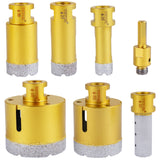VEVOR Diamond Drill Bits 7PCS Diamond Hole Saw 20/27/35/55/68mmTile Hole Saw Kit Vacuum Brazed Diamond Drill Bit 0.59in/15mm Segment Tile Hole Saw w Storage Case for Tile Ceramic Porcelain Marble - Extra Image