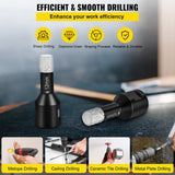 VEVOR Diamond Drill Bits 7PCS Diamond Hole Saw 6/6/8/8/10/12/14mm Tile Hole Saw Kit Vacuum Brazed Diamond Drill Bit 0.59in/15mm Segment Tile Hole Saw w Storage Case for Tile Ceramic Porcelain Marble - Side View