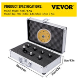 VEVOR Diamond Drill Bits 7PCS Diamond Hole Saw 6/6/8/8/10/12/14mm Tile Hole Saw Kit Vacuum Brazed Diamond Drill Bit 0.59in/15mm Segment Tile Hole Saw w Storage Case for Tile Ceramic Porcelain Marble - Close-Up Angle