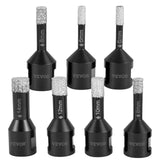 VEVOR Diamond Drill Bits 7PCS Diamond Hole Saw 6/6/8/8/10/12/14mm Tile Hole Saw Kit Vacuum Brazed Diamond Drill Bit 0.59in/15mm Segment Tile Hole Saw w Storage Case for Tile Ceramic Porcelain Marble - Extra Image
