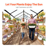 VEVOR Polycarbonate Greenhouse 8 x 12 Ft Outdoor Walk-in Greenhouse for Garden - Top-Down View