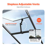 VEVOR Polycarbonate Greenhouse 8 x 12 Ft Outdoor Walk-in Greenhouse for Garden - 45-Degree Angle