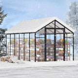 VEVOR Polycarbonate Greenhouse 8 x 12 Ft Outdoor Walk-in Greenhouse for Garden