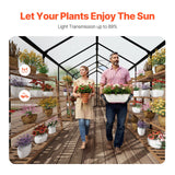 VEVOR Polycarbonate Greenhouse 8 x 14 Ft Outdoor Walk-in Greenhouse for Garden - Top-Down View