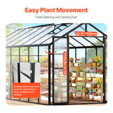 VEVOR Polycarbonate Greenhouse 8 x 14 Ft Outdoor Walk-in Greenhouse for Garden
