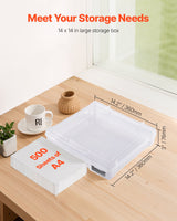 Scrapbook Paper Storage 6 Pack Stackable Plastic Board Game Boxes Clear Case - Front View