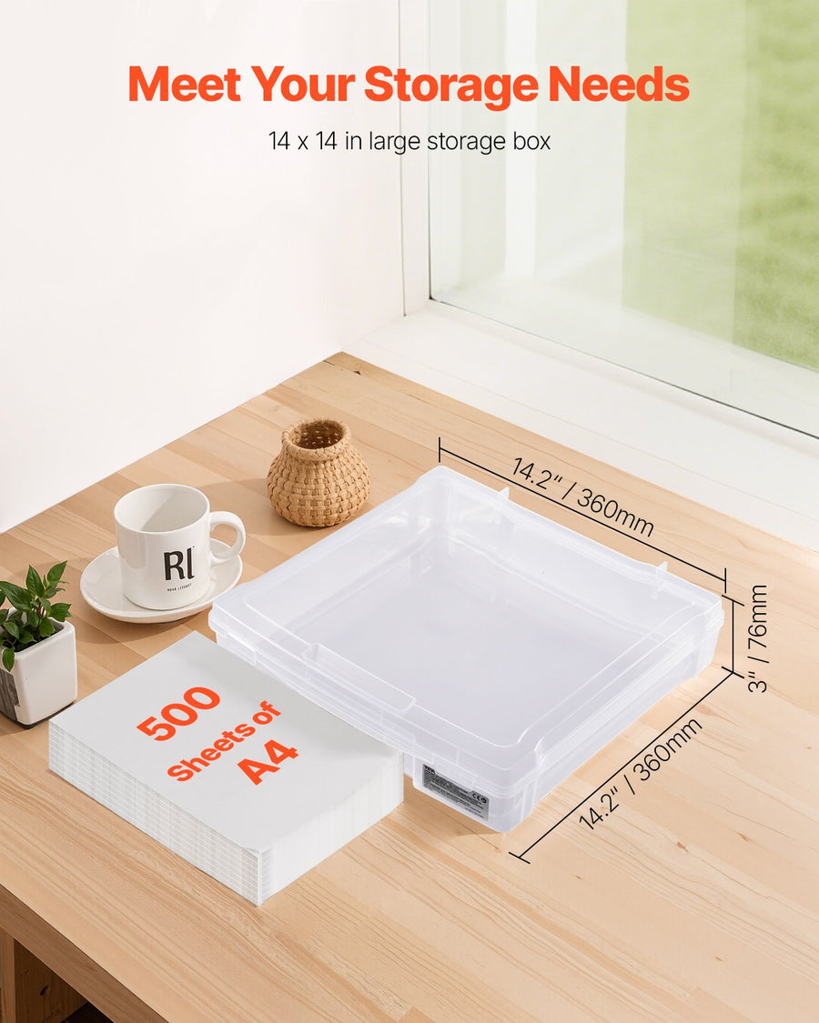 Scrapbook Paper Storage 4 Pack Stackable Plastic Board Game Boxes Clear Case