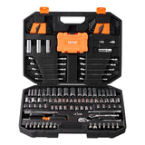 VEVOR Mechanics Tool Set and Socket Set 1/4in 3/8in Drive 145 Pcs SAE and Metric - Extra Image
