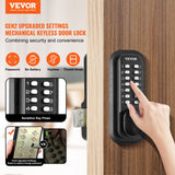 VEVOR Mechanical Keyless Entry Door Lock, 14 Digit Keypad, Water-proof Zinc Alloy, Outdoor Gate Door