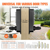 VEVOR Mechanical Keyless Entry Door Lock, 14 Digit Keypad, Water-proof Zinc Alloy, Double-sided Embedded Outdoor Gate Door Locks Set with Keypad and Handle, Easy to Install, for Garden, Garage, Yard - Top-Down View