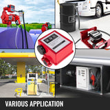 VEVOR Mechanical Fuel Meter 20 GPM Fuel Flow Meter 3-Digital Batch Display Fuel Transfer Meter 2.54 cm Diesel Fuel Flow Meter All Fuel Transfer Pumps