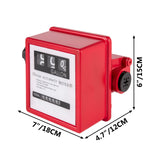 VEVOR Mechanical Fuel Meter 20 GPM Fuel Flow Meter 3-Digital Batch Display Fuel Transfer Meter 2.54 cm Diesel Fuel Flow Meter All Fuel Transfer Pumps Gasoline Flow Meter - Low Angle