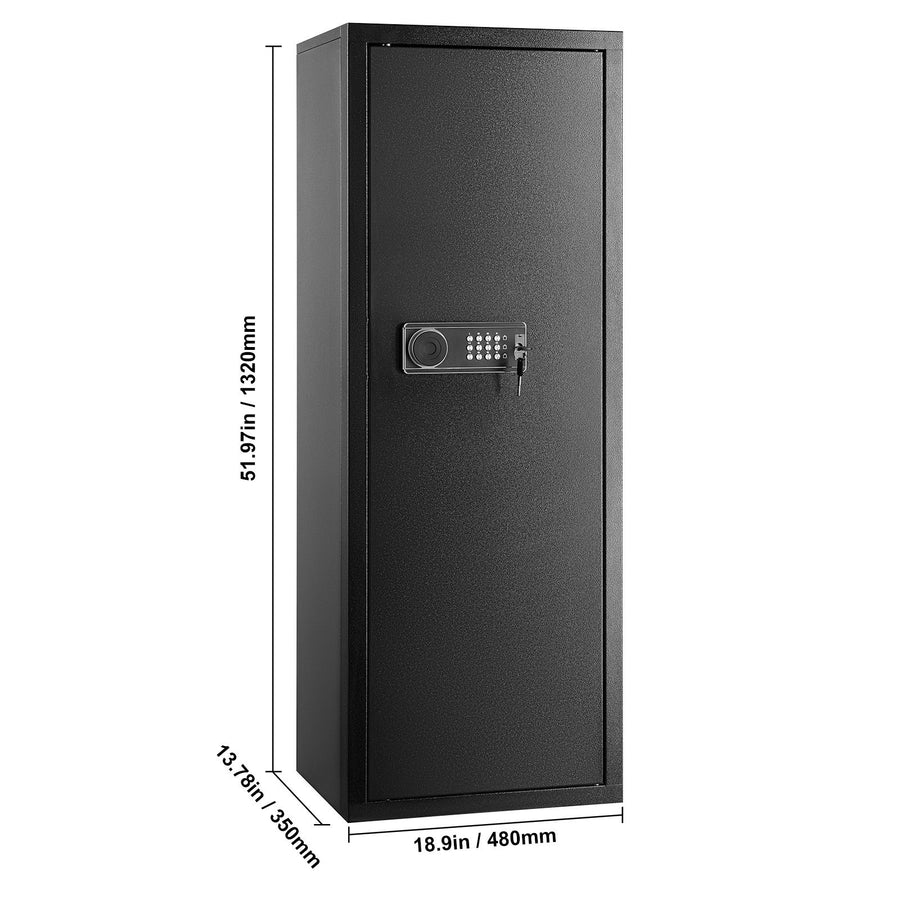 6-8 Rifles Gun Safe, Rifle Safe with Lock & Digital Keypad, Quick Access Tall Gun Storage Cabinet with Removable Shelf, Rifle Cabinet for Home Rifle and Shotguns