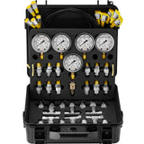 VEVOR Hydraulic Pressure Test Kit, 10/100/250/400/600bar, 5 Gauges 13 Couplings 14 Tee Connectors 5
