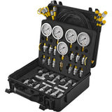 VEVOR Hydraulic Pressure Test Kit, 10/100/250/400/600bar, 5 Gauges 13 Couplings 14 Tee Connectors 5