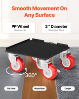 VEVOR Furniture Dolly Heavy Duty Furniture Mover with 5 Wheels 1575 kg Capacity