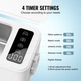 VEVOR Jewelry Cleaner Ultrasonic Machine, Ultrasonic Cleaner Machine 16oz (470ml) with 4 Timer Modes, Portable ultrasonic jewelry cleaner with Cleaning Basket for Eyeglasses, Watches, Dentures, Rings - Top-Down View