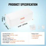VEVOR Jewelry Cleaner Ultrasonic Machine, Ultrasonic Cleaner Machine 16oz (470ml) with 4 Timer Modes, Portable ultrasonic jewelry cleaner with Cleaning Basket for Eyeglasses, Watches, Dentures, Rings - Close-Up Angle