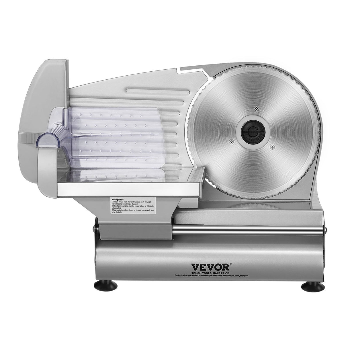 VEVOR Meat Slicer, 180W Electric Deli Food Slicer with 7.5" SUS420 Stainless Steel Blade and Blade Guard, 0 - 0.6 inch Adjustable Thickness for Home