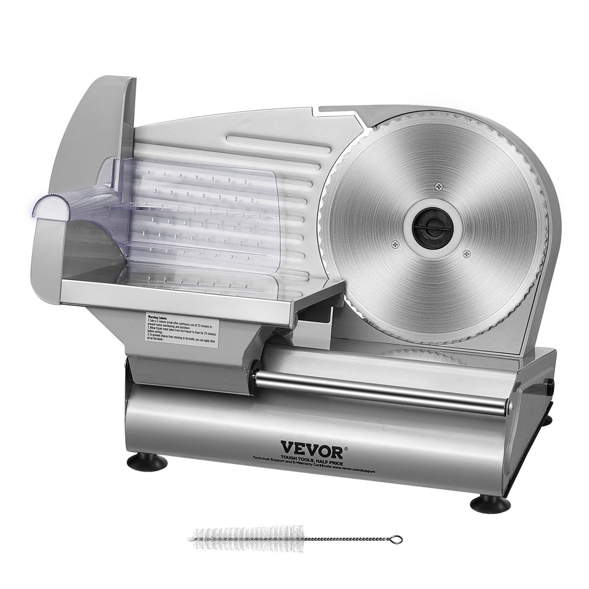 VEVOR Meat Slicer, 180W Electric Deli Food Slicer with 7.5" SUS420 Stainless Steel Blade and Blade Guard, 0 - 0.6 inch Adjustable Thickness for Home