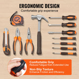 VEVOR Tool Kit 132 Piece General Household Hand Tool Set with Portable Tool Case - Top-Down View