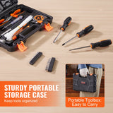VEVOR Tool Kit 132 Piece General Household Hand Tool Set with Portable Tool Case - 45-Degree Angle