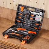 VEVOR Tool Kit 132 Piece General Household Hand Tool Set with Portable Tool Case - Low Angle