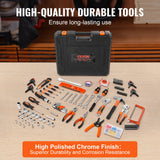 VEVOR Tool Kit 216 Piece General Household Hand Tool Set with Portable Tool Case - Side View