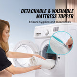 VEVOR Mattress Topper Memory Foam Detachable & Washable Queen 76.2 mm Thickness - 45-Degree Angle
