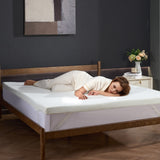 VEVOR Mattress Topper Memory Foam Detachable & Washable Queen 76.2 mm Thickness - Low Angle