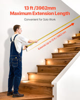 VEVOR Tape Measure 7620mm Retractable Imperial Metric for Decoration - Top-Down View