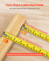 VEVOR Tape Measure 7620mm Retractable Imperial Metric for Decoration - Rear View