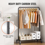 VEVOR Clothes Rack, Heavy Duty Clothing Garment Rack with Hanging Rod and Bottom Storage Area, Clothing Rack for Bedroom Guest Room - Top-Down View