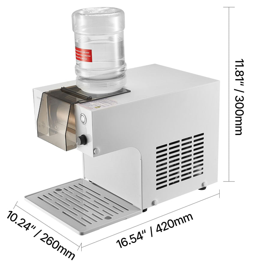 Snowflake Ice Machine, 40KG/24H Snowflake Ice Maker, Ice-Shaver Machine with Stainless Steel Blade, Electric, image 8