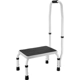 VEVOR Step Stool 1-Step 150KG Capacity, 3 Adjustable Height with Handle Steel Step Ladder, Portable Toddler Step Stools for Adults, Non-Slip Sturdy